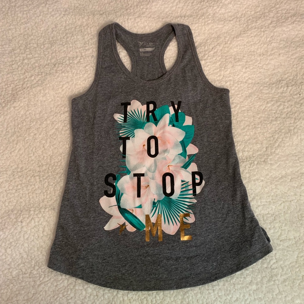 girls try to stop me workout tank top